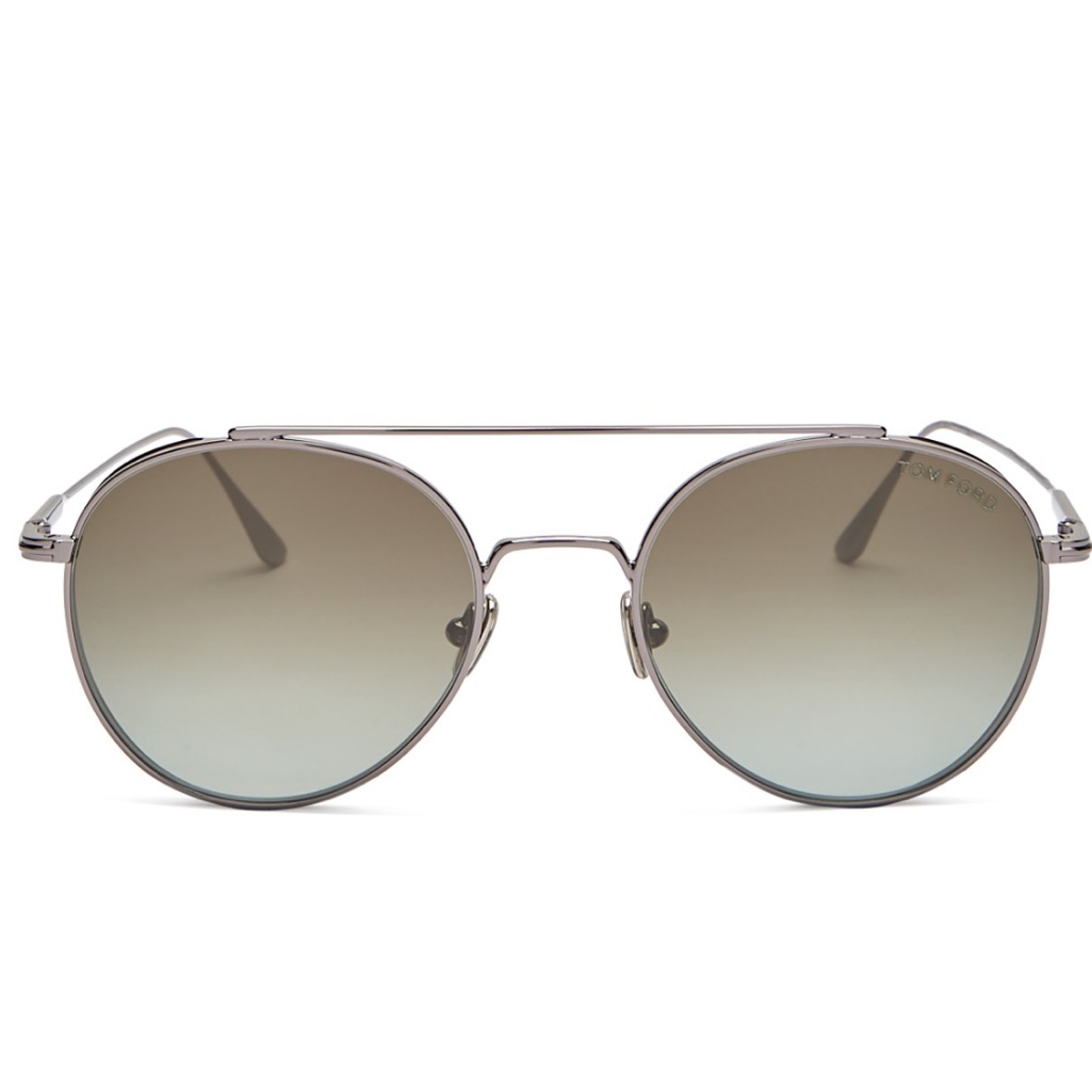 Tom Ford Silver Aviator Sunglasses